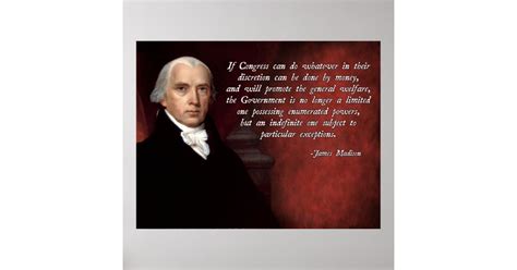 James Madison General Welfare Quote Poster | Zazzle