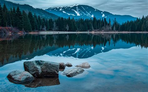 Wallpaper : landscape, mountains, rock, nature, reflection, winter, ice, Canada, British ...