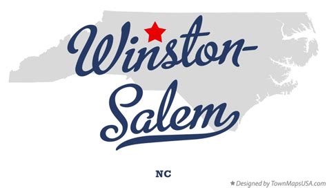 Map of Winston-Salem, NC, North Carolina