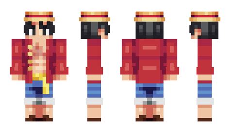 Luffy - Minecraft skin (64x64, Steve)