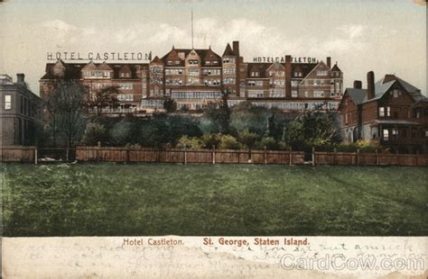 Hotel Castleton, Staten Island St. George, NY Postcard