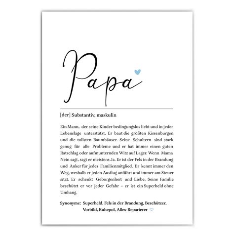 Papa Definition Bild als Geschenk zum Vatertag Family Definition, Definition Quotes, Papa Tag ...