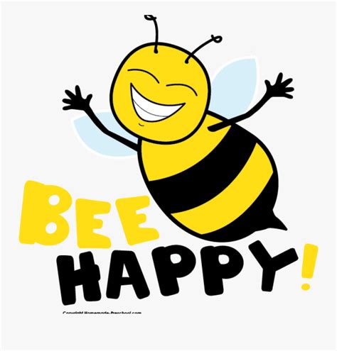 Bee Happy Clipart Free - Bee Happy Clipart , Free Transparent Clipart - ClipartKey