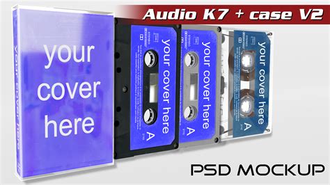 audio cassette + case mock-up.psd by staiff on DeviantArt