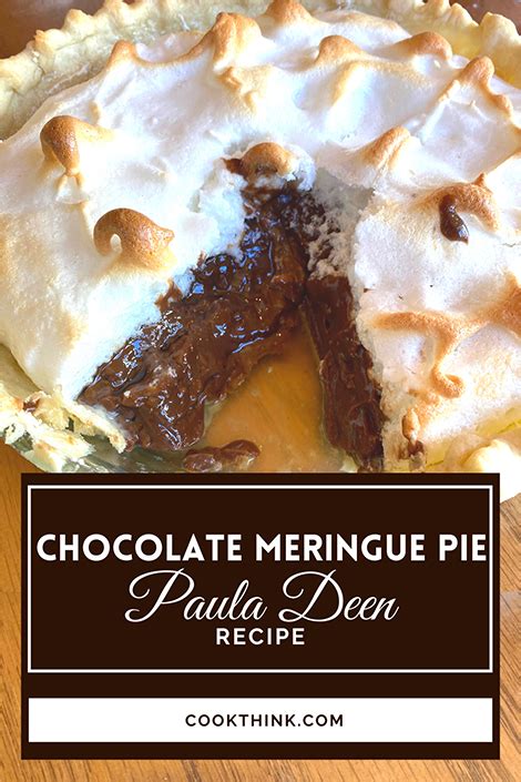 Ultimate Chocolate Meringue Pie Paula Deen's Recipe - CookThink