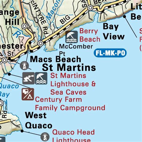 NBNB06 St Martins - New Brunswick Topo Map by Backroad Mapbooks | Avenza Maps