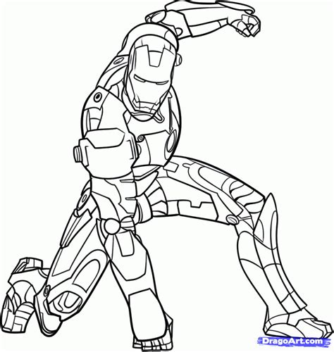 Iron man image to download and color - Iron Man Coloring Pages for Kids