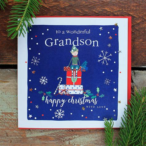 Wonderful Grandson Christmas Card By Molly Mae®