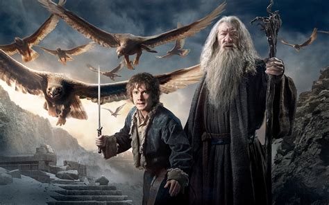 2880x1800 Gandalf Bilbo In Hobbit 3 Macbook Pro Retina HD 4k Wallpapers, Images, Backgrounds ...