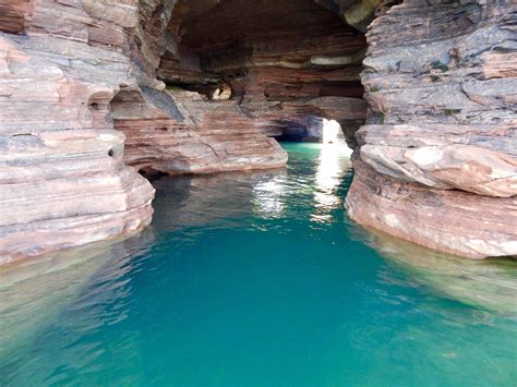 Devils Island sea caves Apostle Islands National Lakeshore WI USA [4608 ...