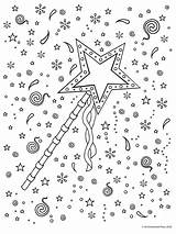 Magic Wand Colouring Picture – An Enchanted Place sketch template