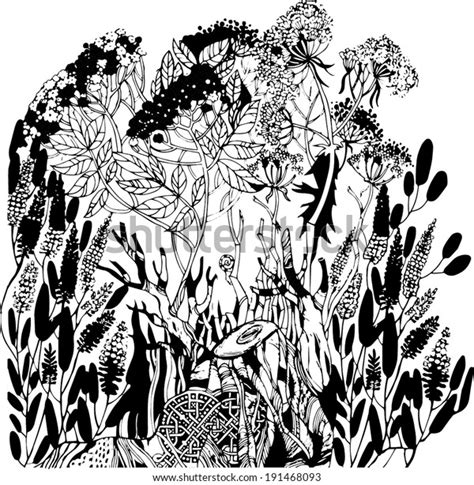 Wildflower Vector Background Stock Vector (Royalty Free) 191468093 | Shutterstock