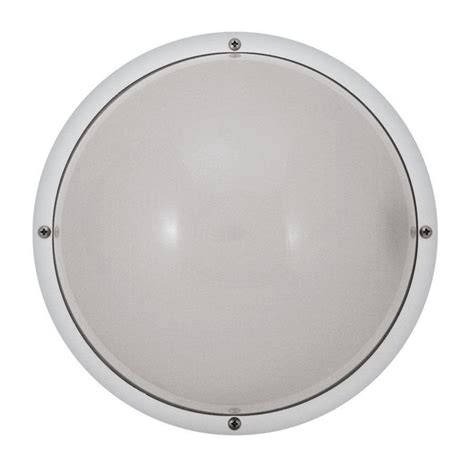 14W LED White Bulkhead Dual Mount Outdoor 10" Round Lens Fixture 3000K - iLighting.com