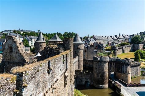 Premium Photo | The medieval castle in the town of fougeres