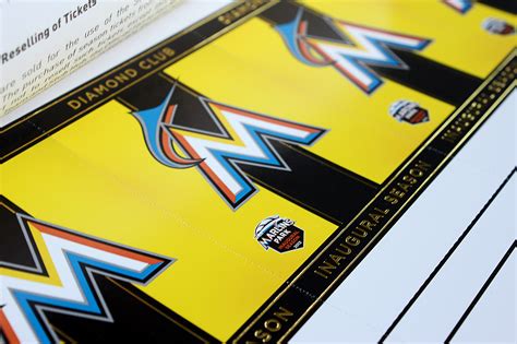 Miami Marlins Inaugural Season Tickets on Behance