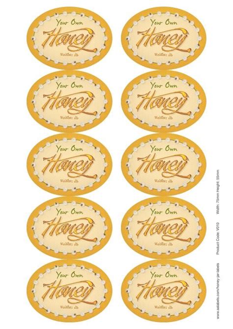 Honey Jar Label Template: "Ode to The Honey Bee" | Honey jar labels, Jar labels, Honey labels