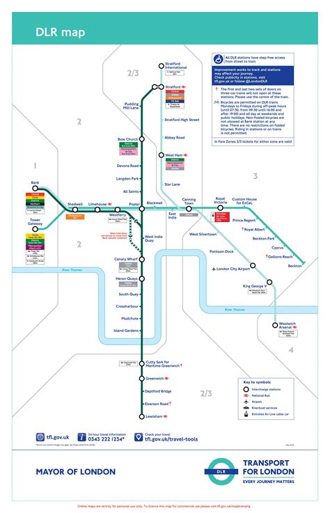 Dlr London map - Dlr map of London (England)