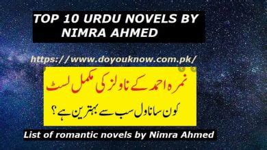 Top 10 Urdu Novels by Nimra Ahmed - ILMI OCEAN