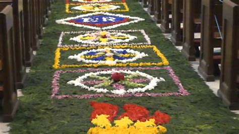 Arundel Cathedral Corpus Christi Carpet of Flowers 2012 - YouTube