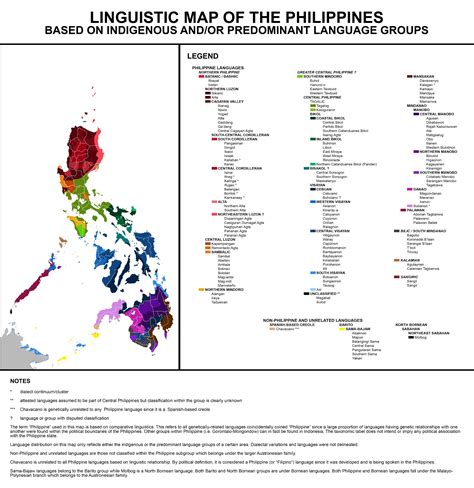 Linguistic map of the Philippines based on... - Maps on the Web