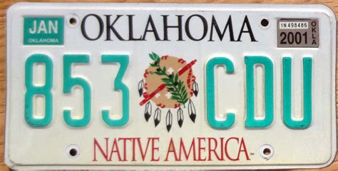 2001 Oklahoma vg | Automobile License Plate Store: Collectible License ...