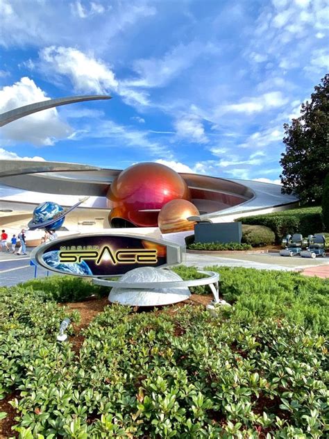 Space 220 Restaurant Entrance Signs in EPCOT - Vegan Disney Food