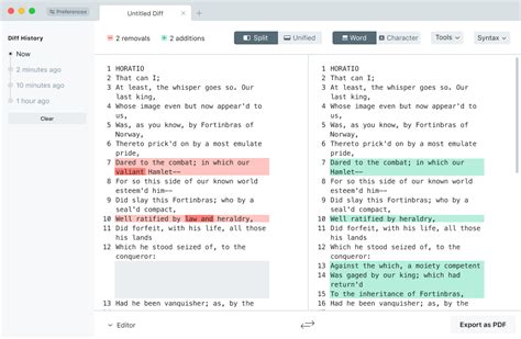 Diff tool for Windows, Mac, and Linux file comparison - Diffchecker Desktop