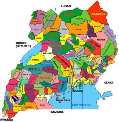 Uganda Tribes Map