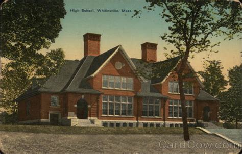 High School Whitinsville, MA Postcard