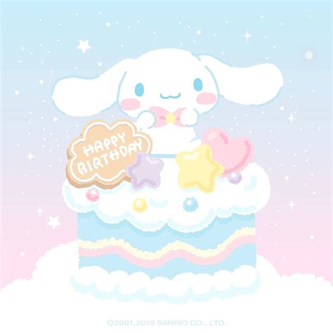 Download Cinnamoroll Happy Birthday Cake Wallpaper | Wallpapers.com