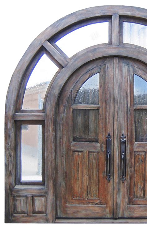 Arched Door with Transom - La Puerta Originals - Front Entry with ...