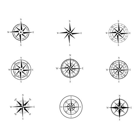 Compass Logo icon set 1868746 Vector Art at Vecteezy