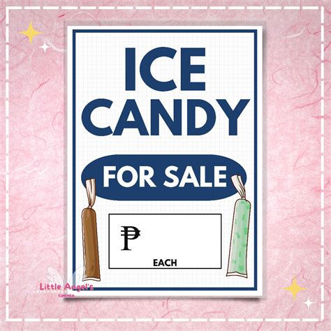 ICE CANDY FOR SALE SIGNAGE (A4 LAMINATED) | Shopee Philippines