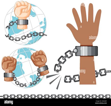 Hands Breaking Chains Vector illustration Stock Vector Image & Art - Alamy