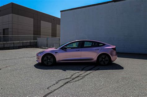 Pink Tesla Model 3 - Metal Pink Wrap | Twiisted Wrap