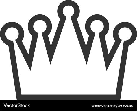 Crown clip art design isolated Royalty Free Vector Image