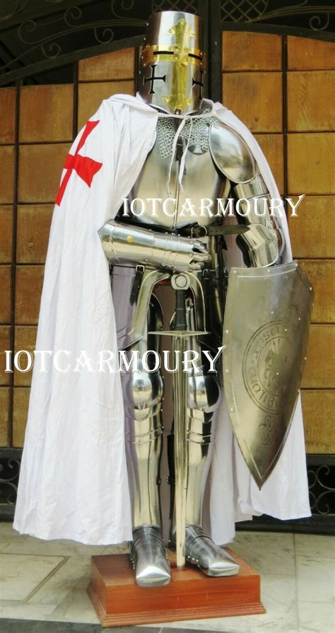 Medieval Wearable Knight Crusader Full Suit of Armor Collectibles Armor ...