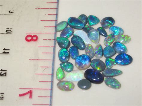 Australian black opals parcel from famous opal mine in Australia.