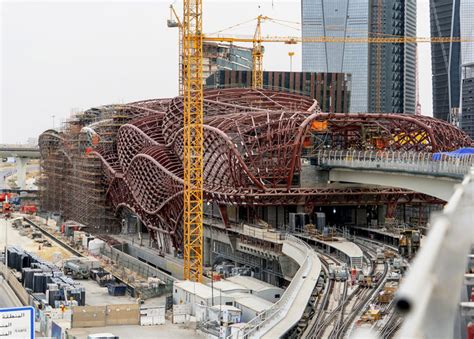 Zaha Hadid Architects' parametrically-designed metro station takes shape in Riyadh