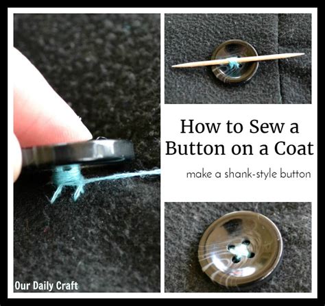 Tutorial: Sew a button on a coat or other thick fabric – Sewing