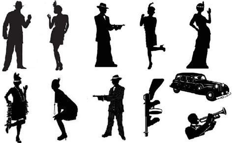 1920's silhouettes | Roaring 20s, Roaring 20s birthday, Silhouette