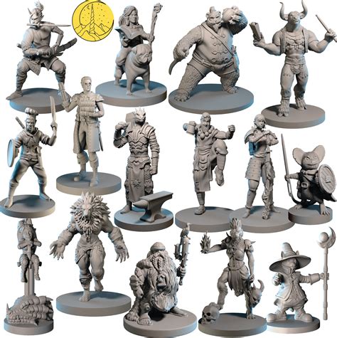 Wildspire Hero, NPC Miniatures for DND Miniatures 28mm-32mm Unpainted D ...