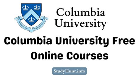 Columbia University Free Online Courses - StudyHunt