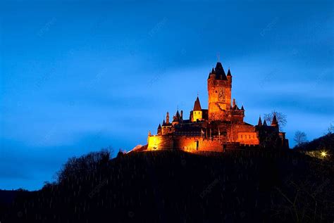 Reichsburg In Cochem At Night Beauty Night Germany Photo Background And Picture For Free ...