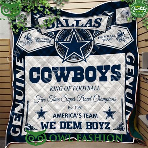 NFL Super Bowl Champions 5 times Dallas Cowboys King Of Football Quilt ...