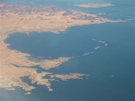 Lake Nasser, Egypt viewed from above