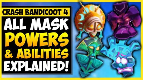 Crash Bandicoot 4 - All Masks Power & Abilities Explained (Crash 4 ...