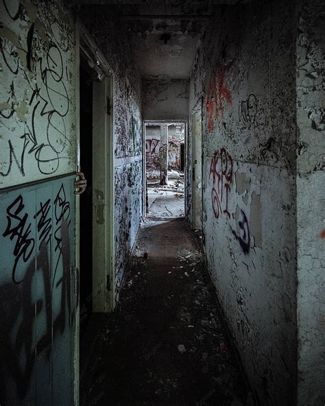 Scary Abandoned Corridor With Hidden Hand Indoors Abandon Abandoned ...