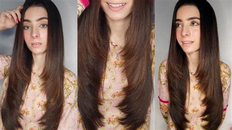 Long layers haircut at home | Step by step long layered haircut tutorial - YouTube