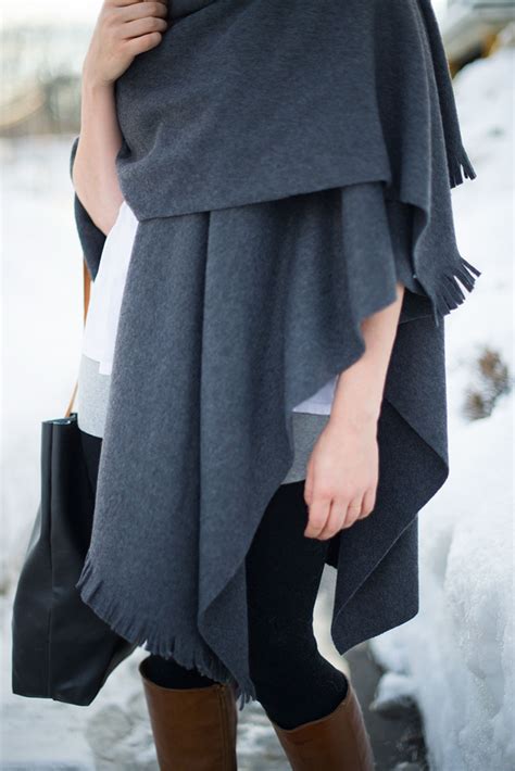 DIY cozy, stylish winter cape (no sewing required) - The Homesteady